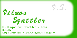 vilmos szattler business card